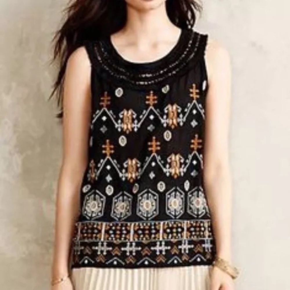 Anthropologie Akemi + Kin Embroidered Top